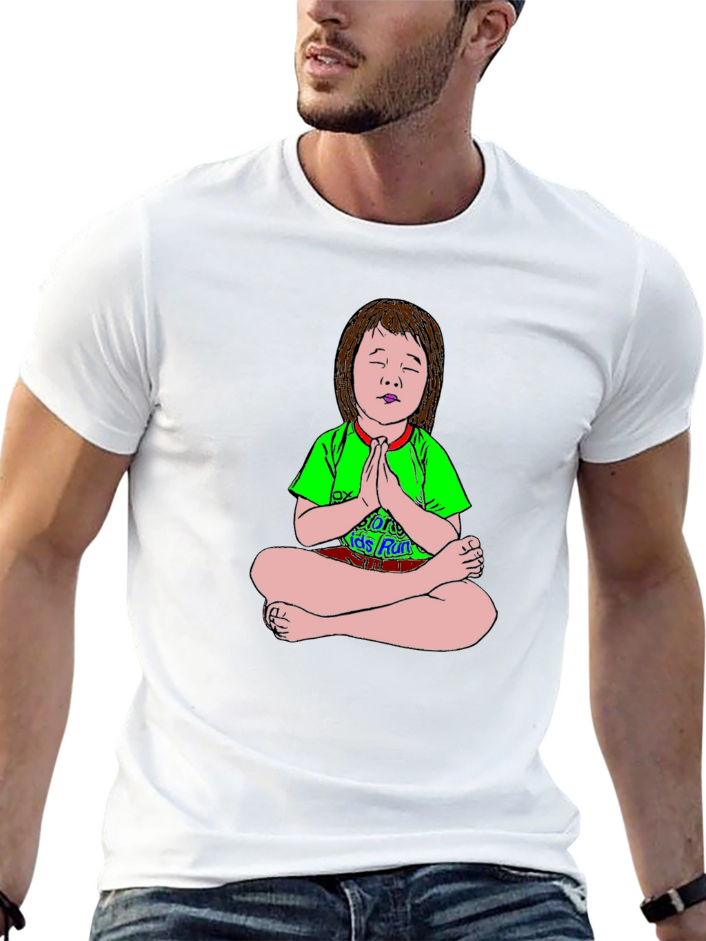 Meditating Cartoon Girl T-Shirt