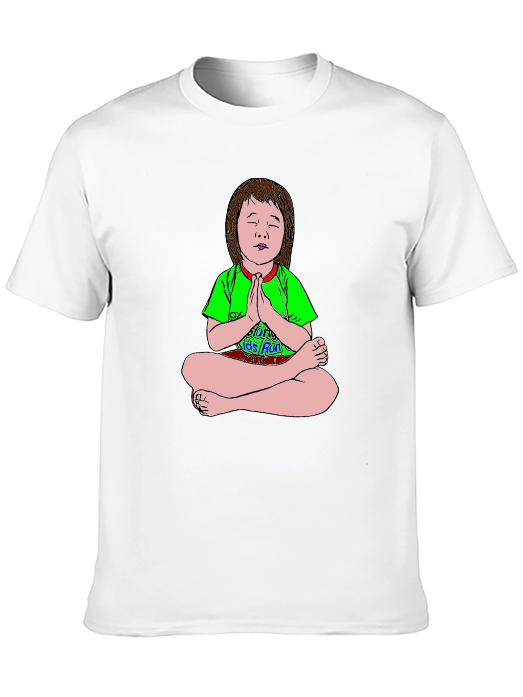 Meditating Cartoon Girl T-Shirt