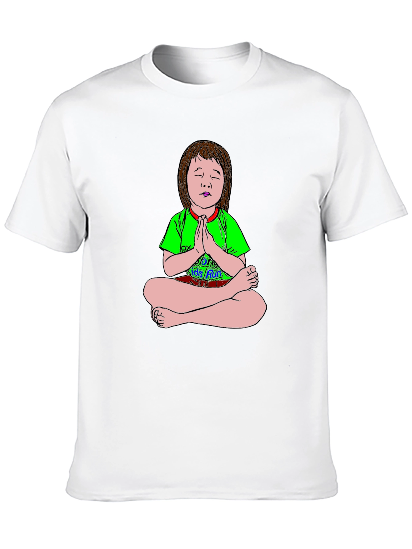 Meditating Cartoon Girl T-Shirt