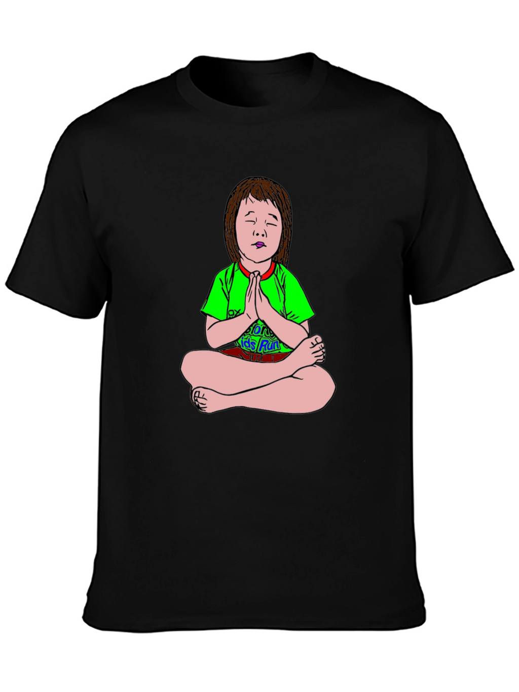 Meditating Cartoon Girl T-Shirt