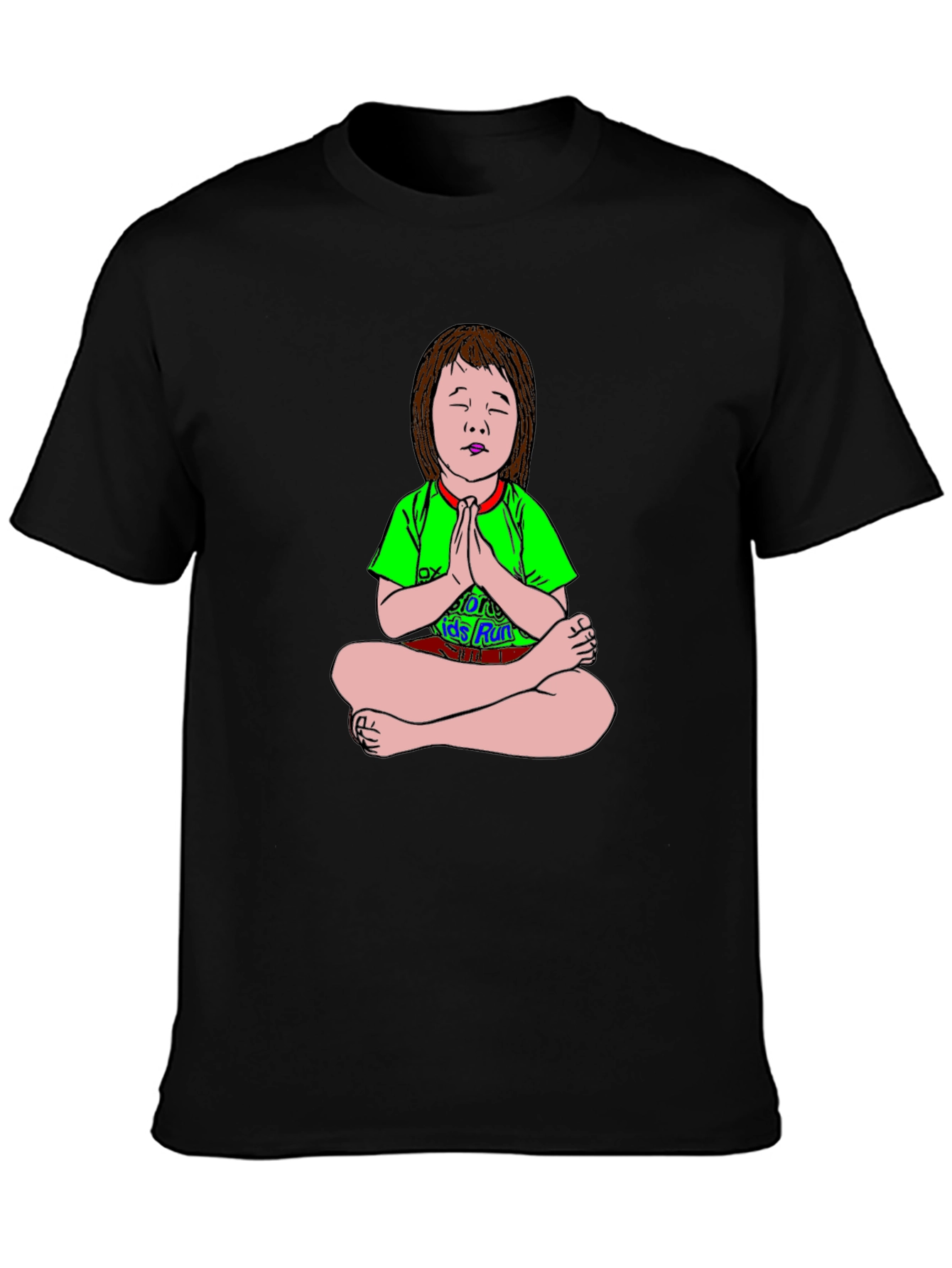 Meditating Cartoon Girl T-Shirt
