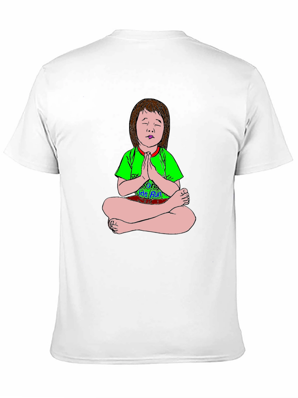Meditating Cartoon Girl T-Shirt