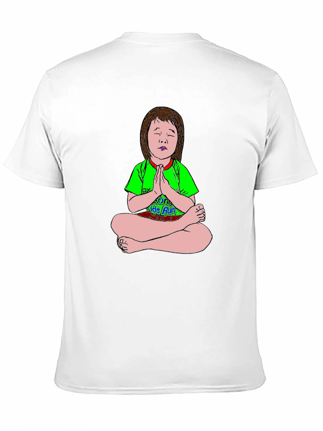 Meditating Cartoon Girl T-Shirt