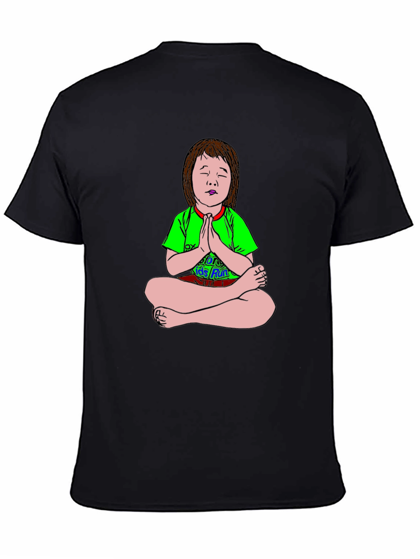 Meditating Cartoon Girl T-Shirt