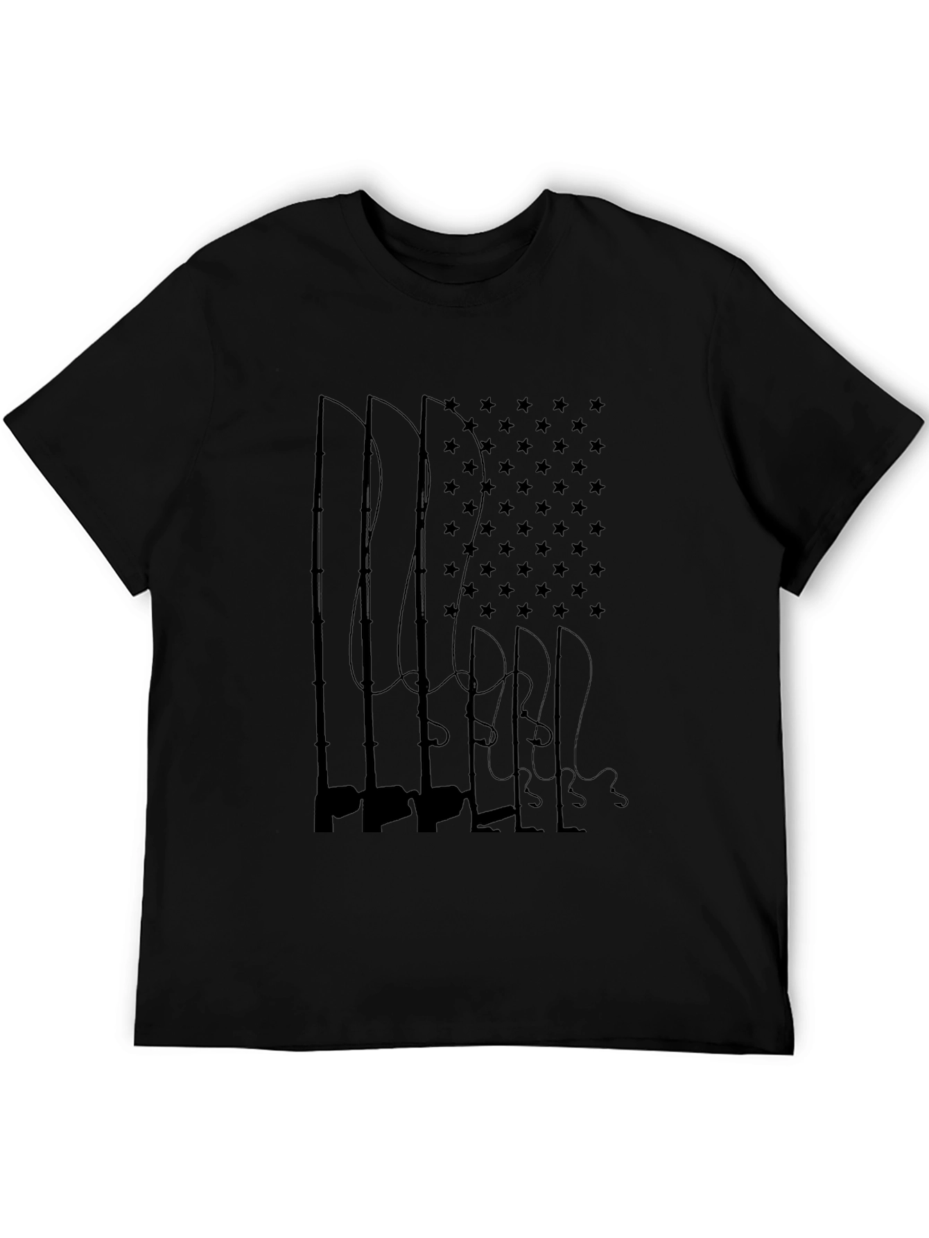 American Flag Fishing Rods T-Shirt
