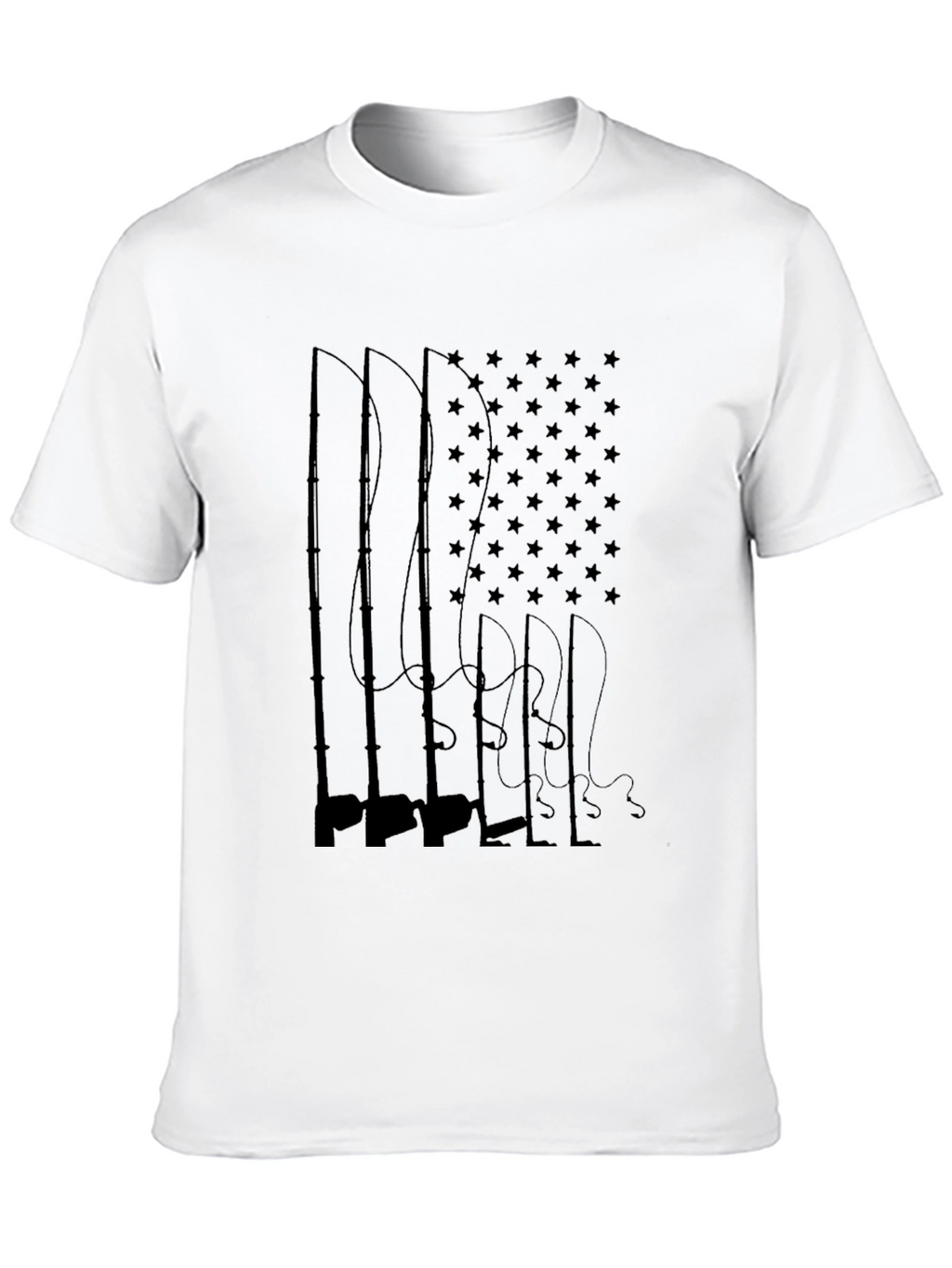 American Flag Fishing Rods T-Shirt