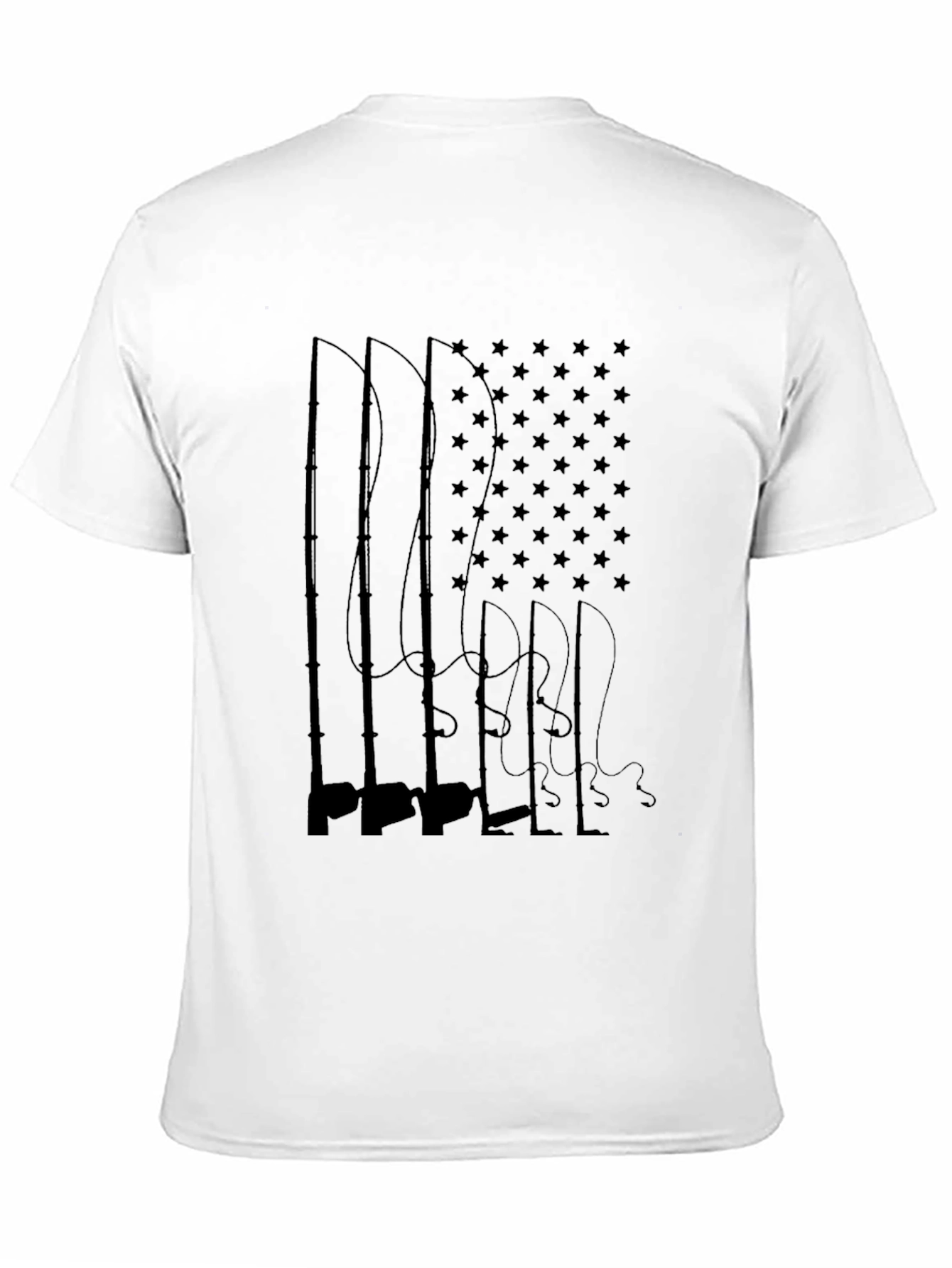 American Flag Fishing Rods T-Shirt