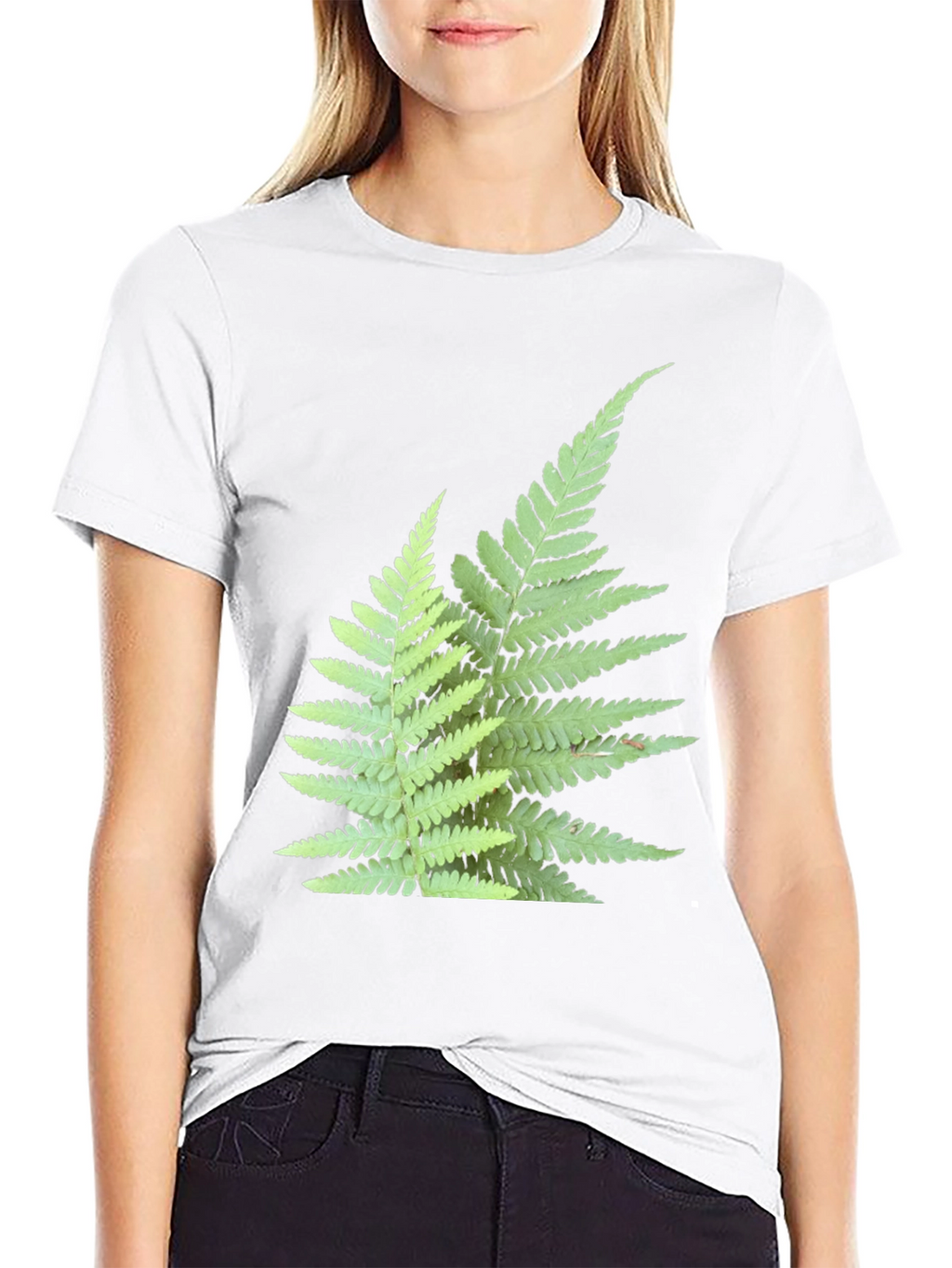 Fern Print Black T-Shirt