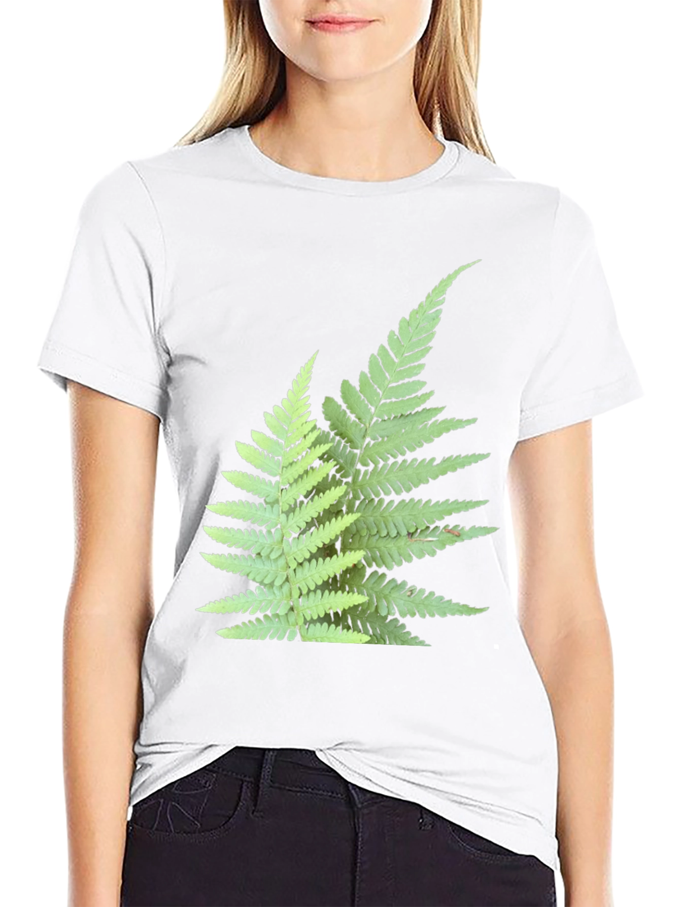 Fern Print Black T-Shirt