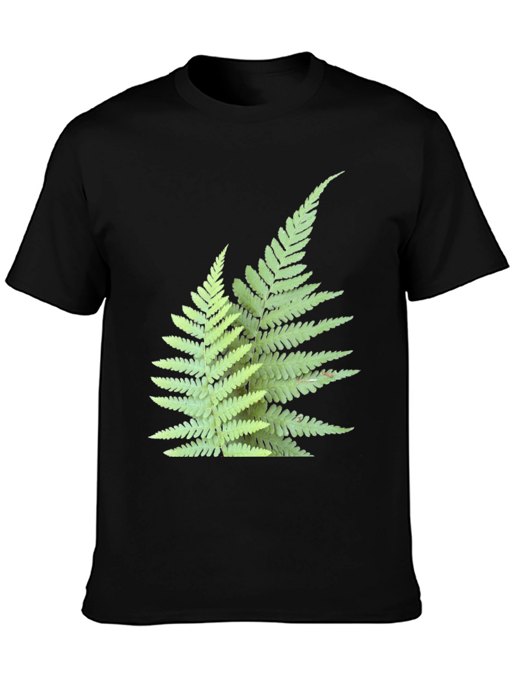 Fern Print Black T-Shirt
