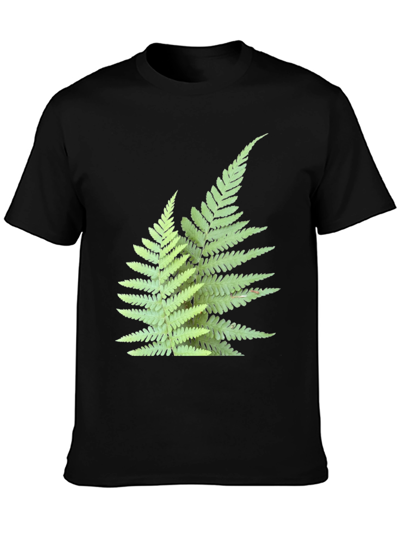 Fern Print Black T-Shirt