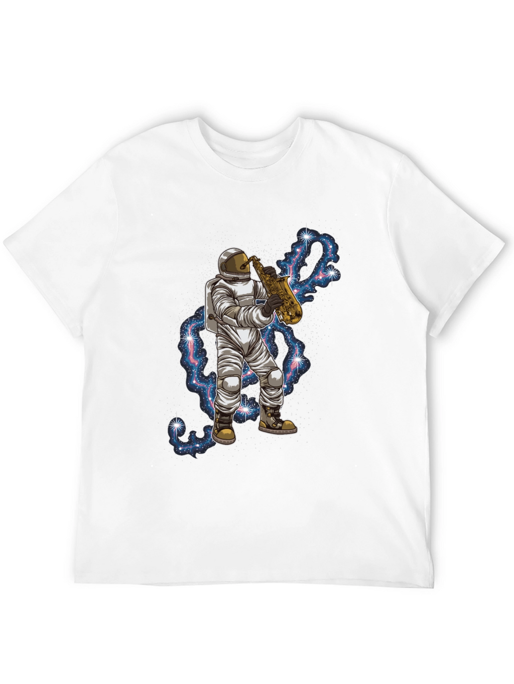 Astronaut Saxophone Black T-Shirt