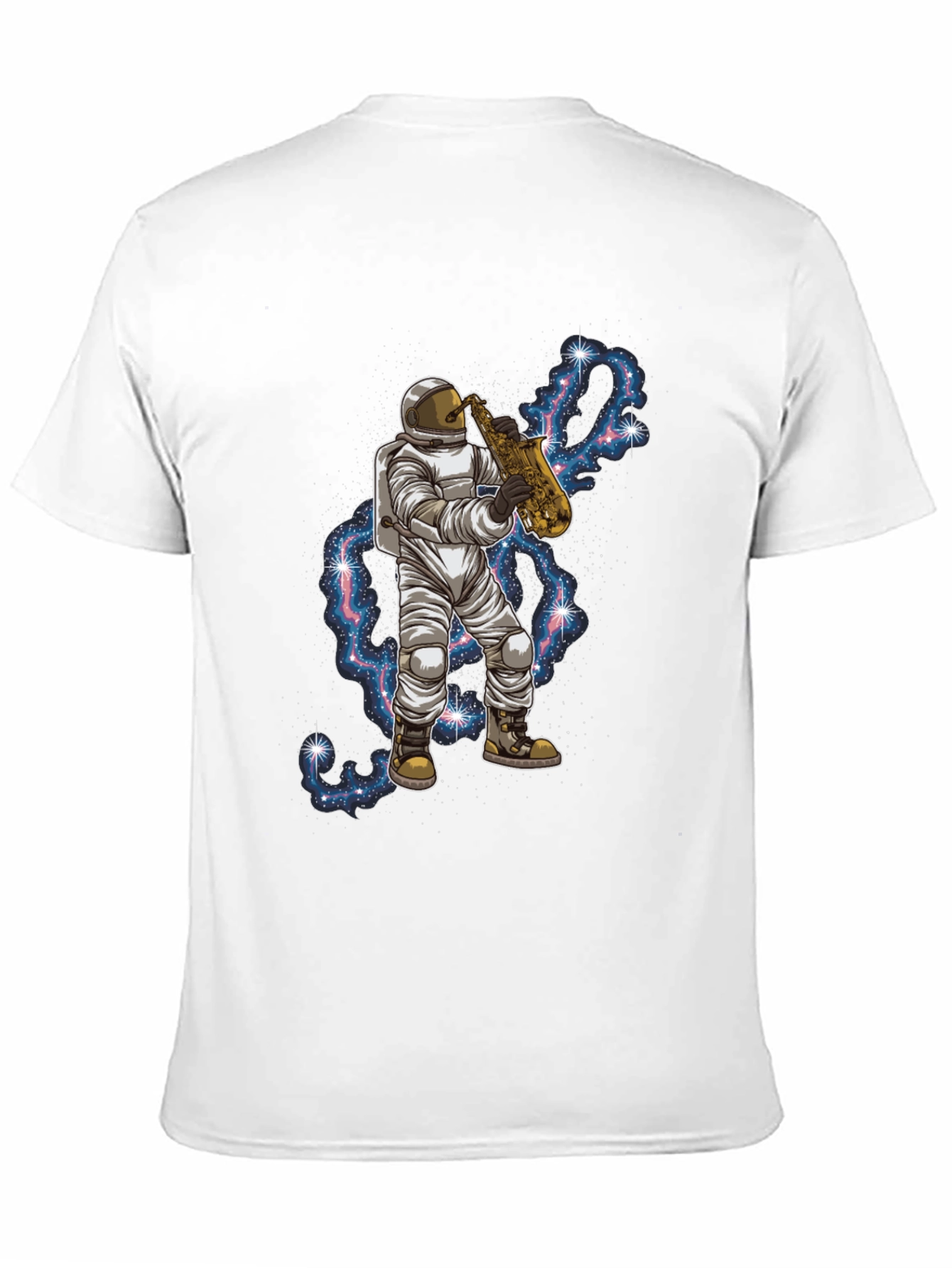 Astronaut Saxophone Black T-Shirt