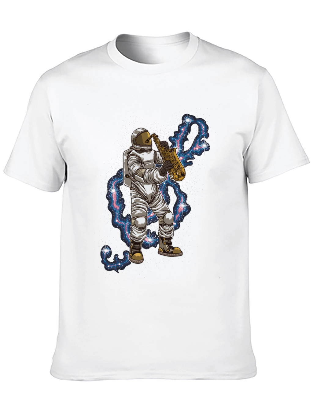 Astronaut Saxophone Black T-Shirt