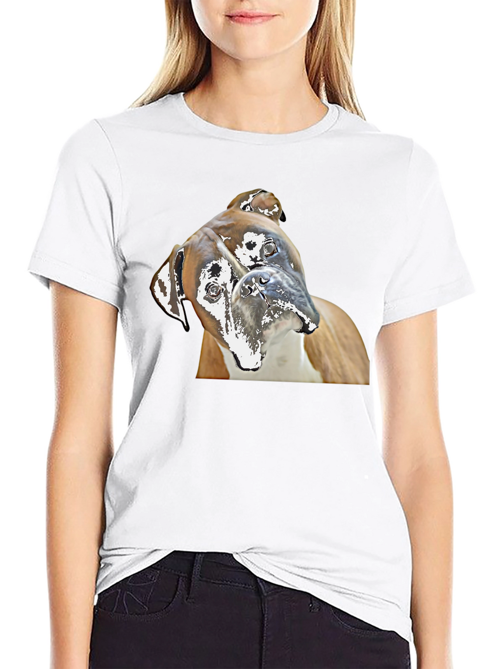 Boxer Dog Graphic Tee - Quirky Canine Print
