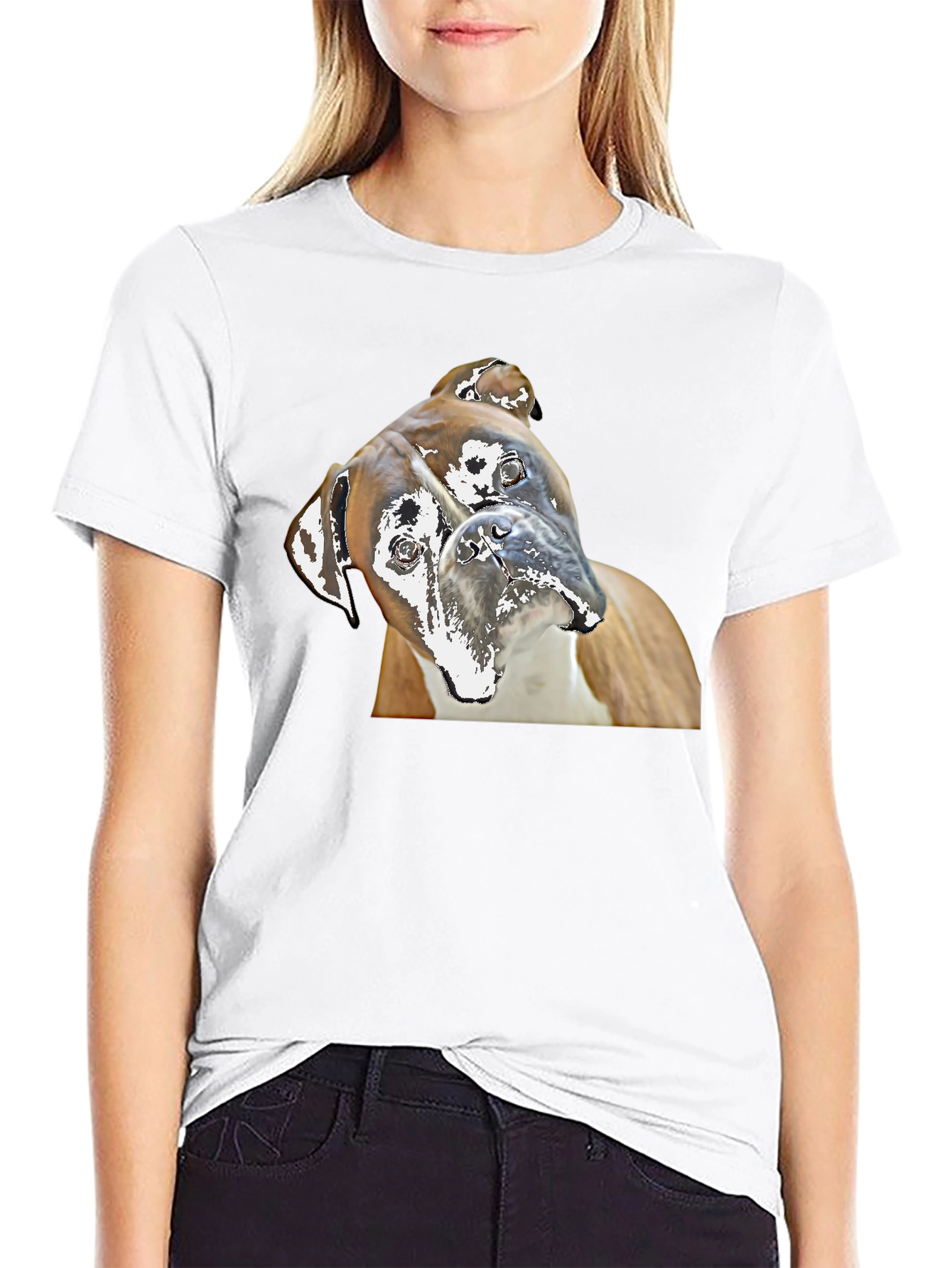 Boxer Dog Graphic Tee - Quirky Canine Print