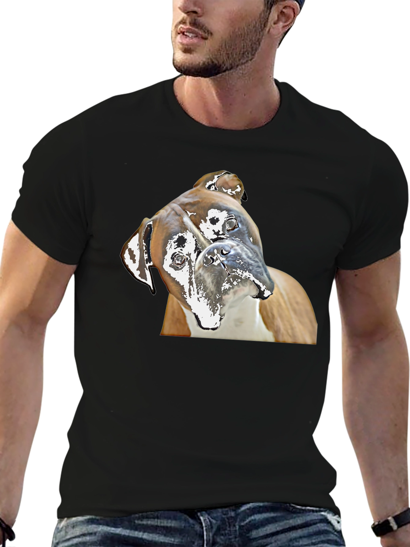 Boxer Dog Graphic Tee - Quirky Canine Print
