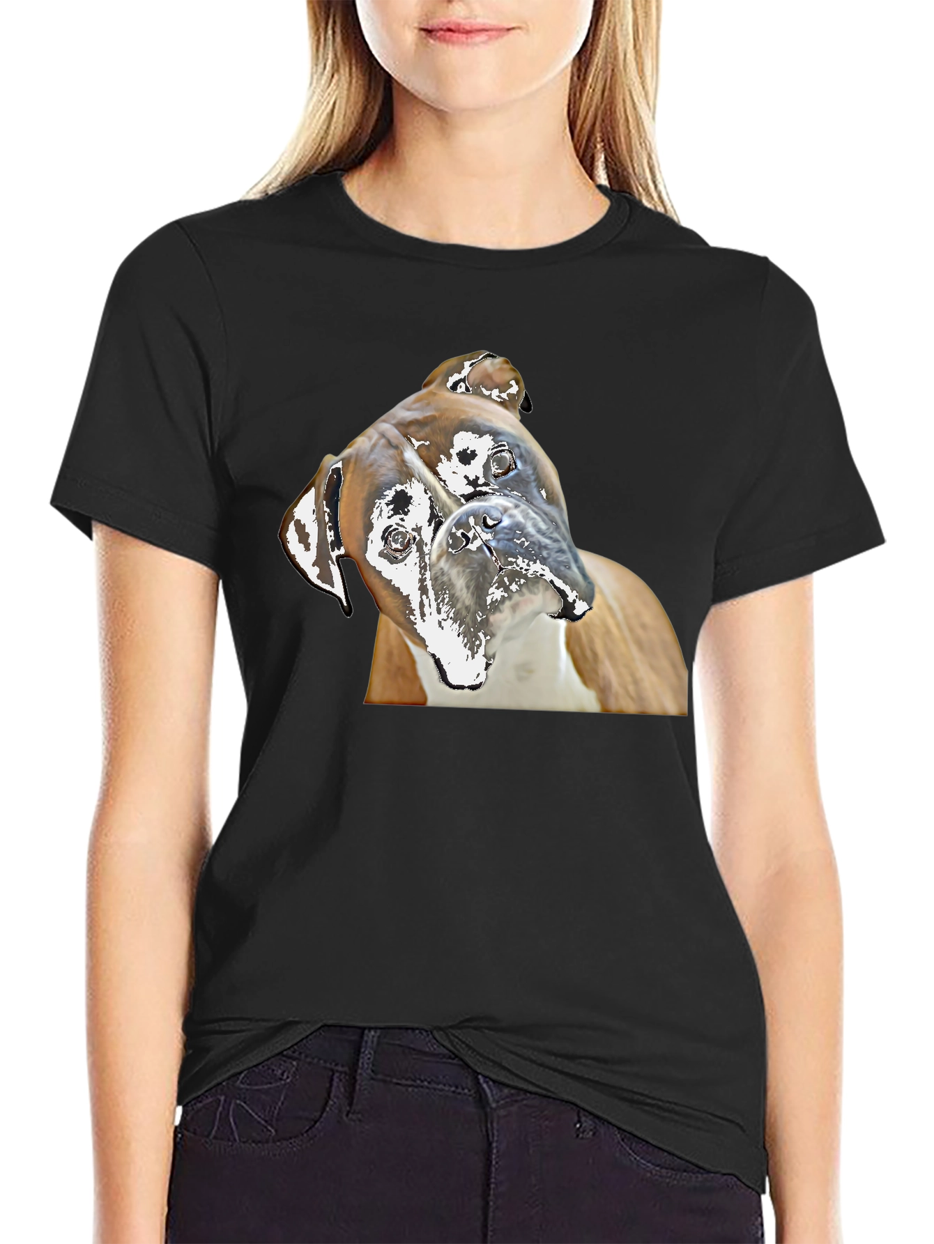 Boxer Dog Graphic Tee - Quirky Canine Print