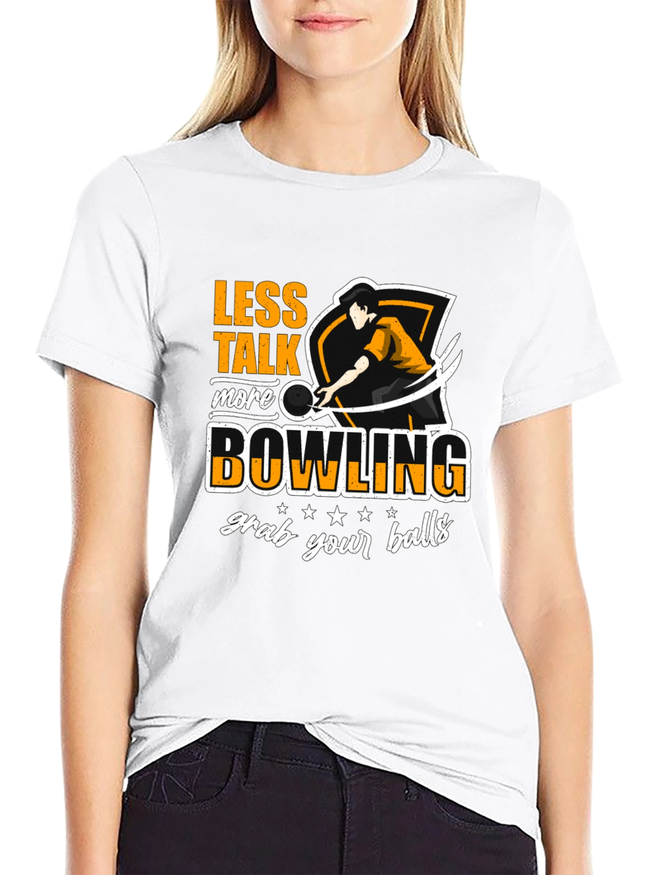 Less Talk More Bowling Graphic T-Shirt