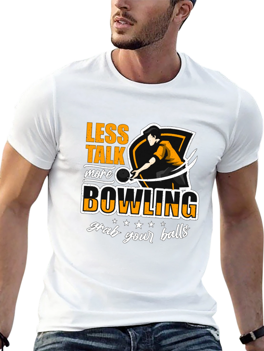 Less Talk More Bowling Graphic T-Shirt