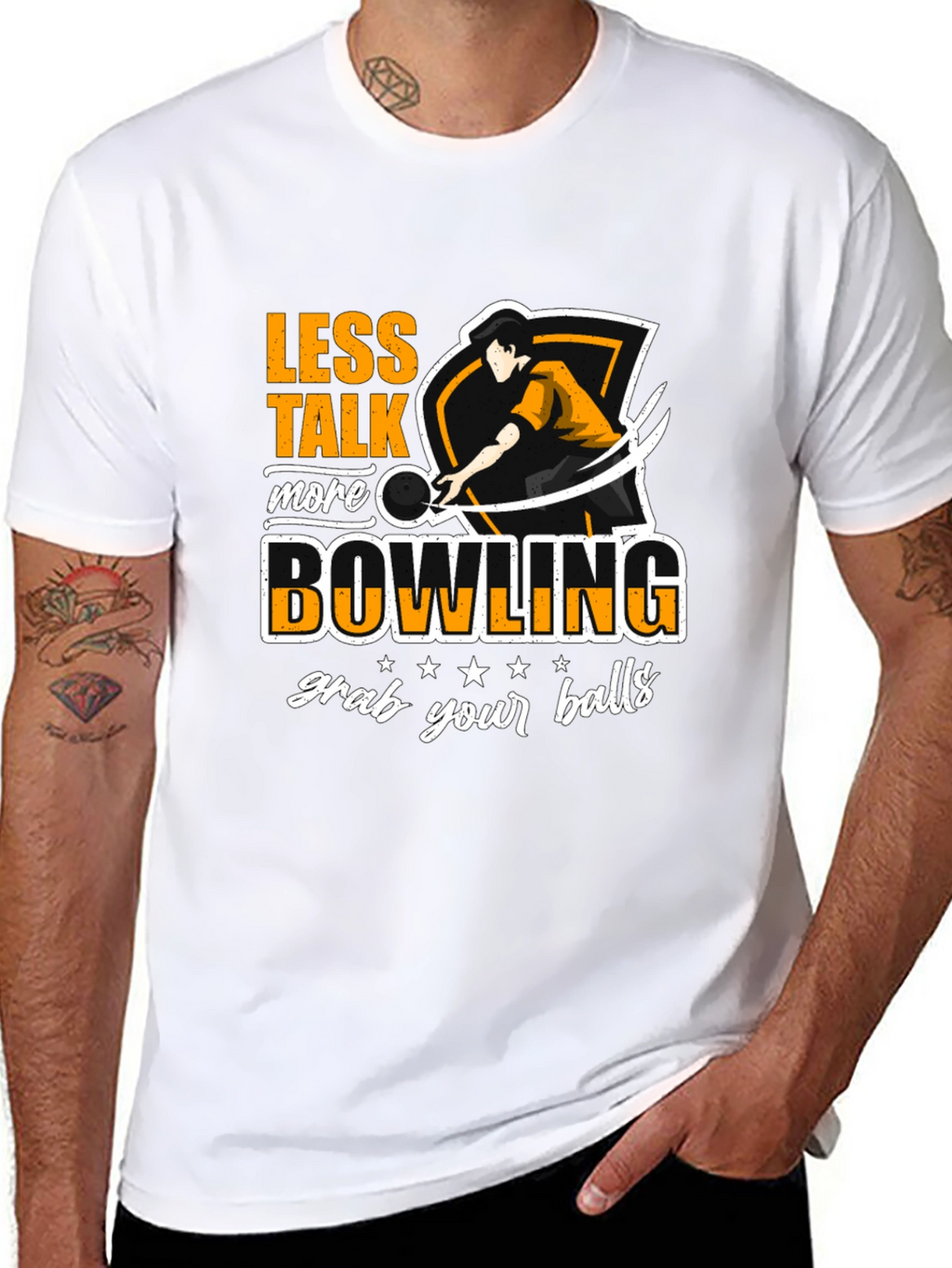 Less Talk More Bowling Graphic T-Shirt