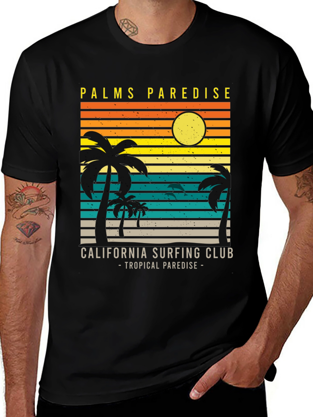 Palms Paradise California Surfing Club T-Shirt