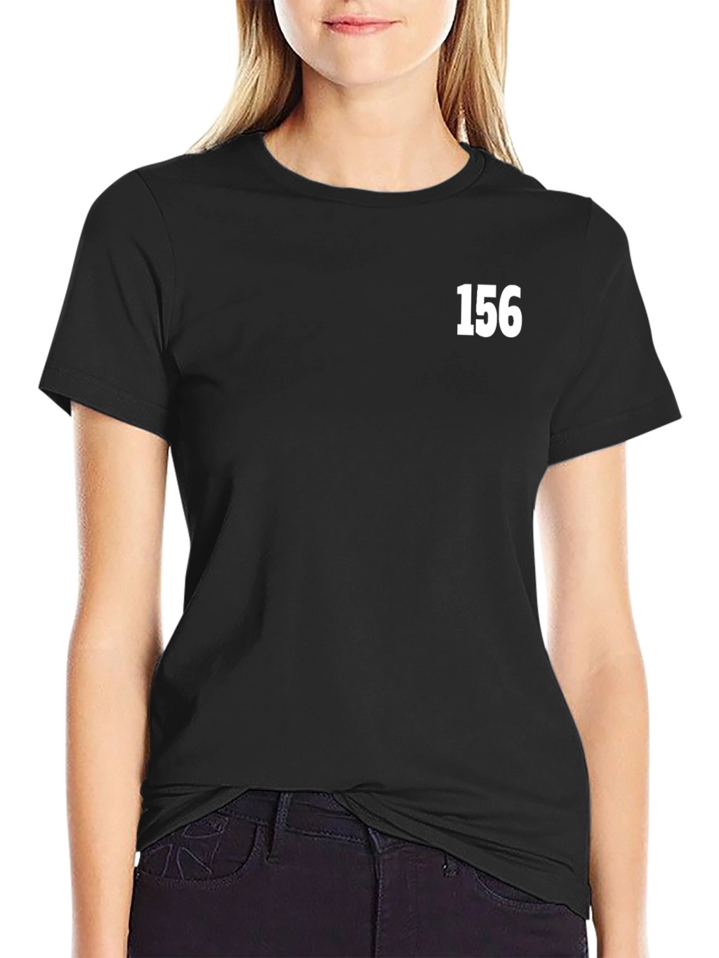 Black T-Shirt with 156 Text