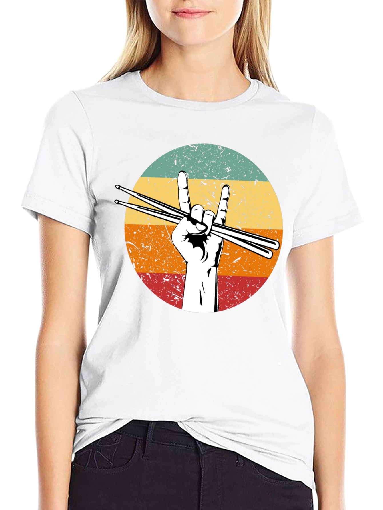 Rock On Drummer T-Shirt