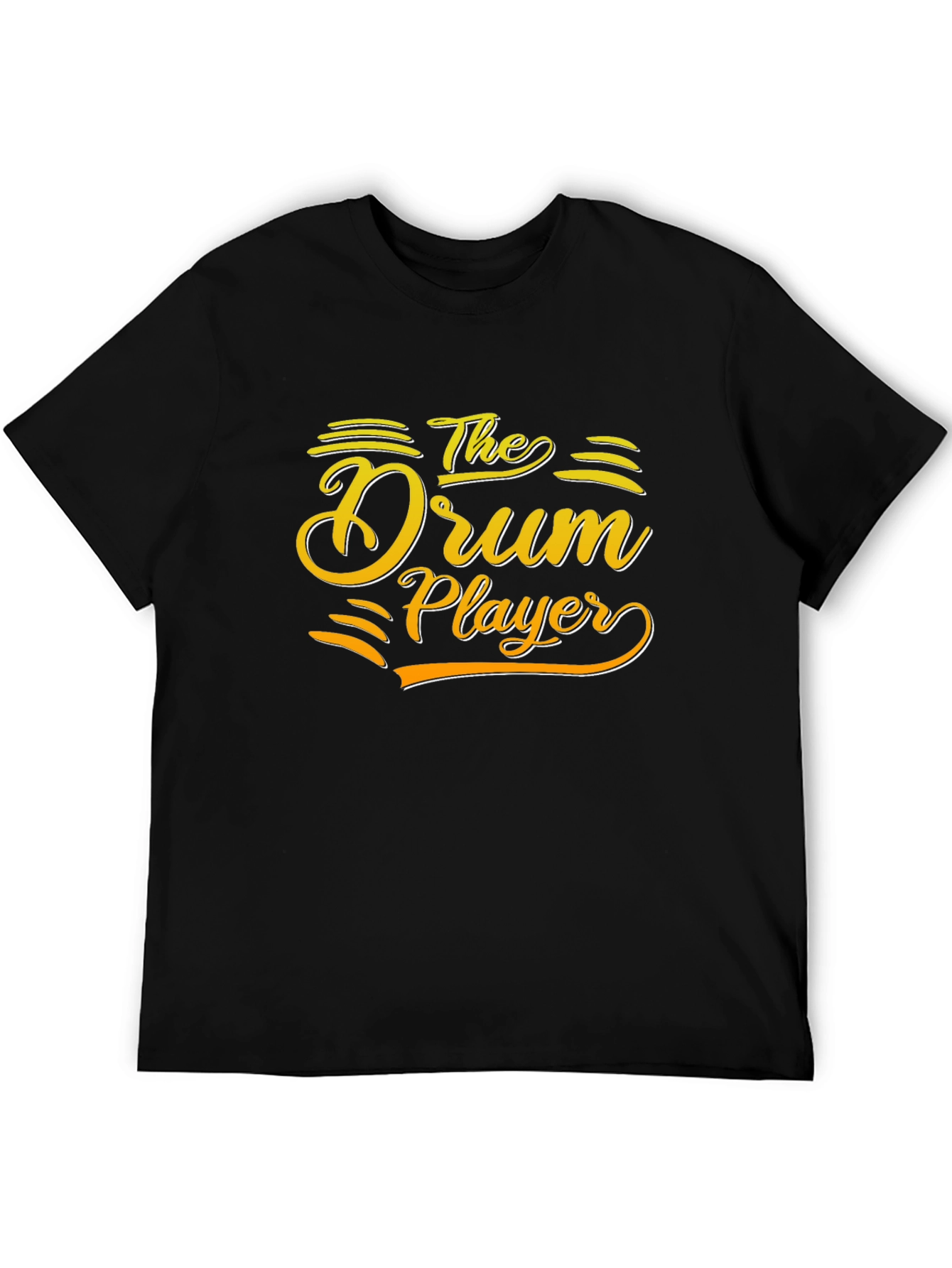 The Drum Player Graphic Tee - Black Cotton T-Shirt