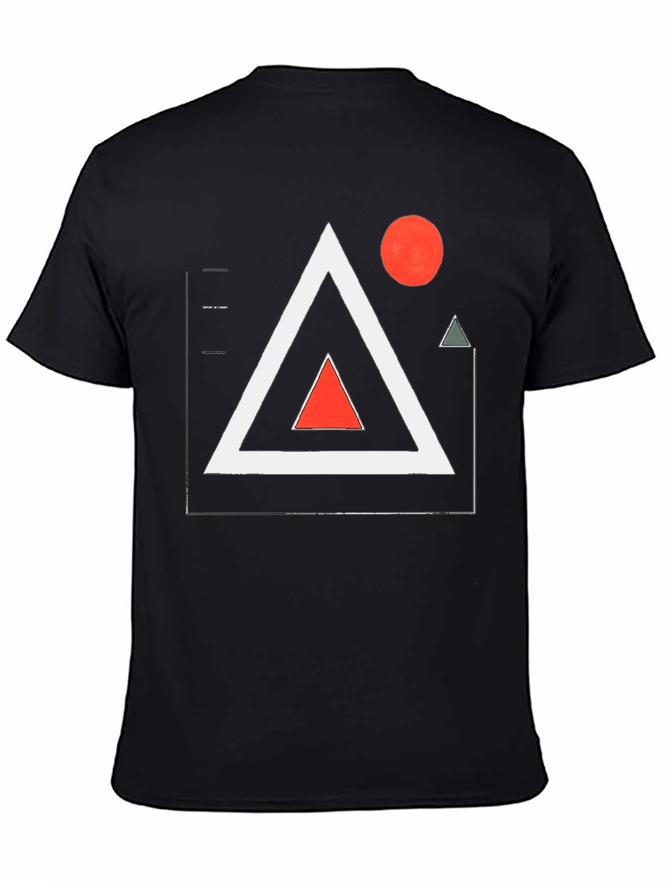 Abstract Geometric Art Black T-Shirt
