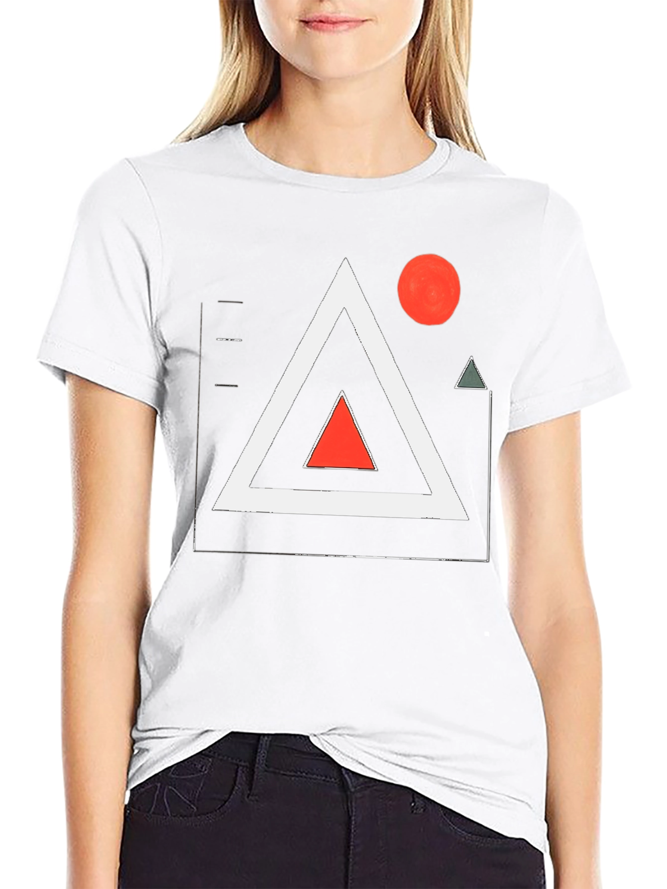 Abstract Geometric Art Black T-Shirt