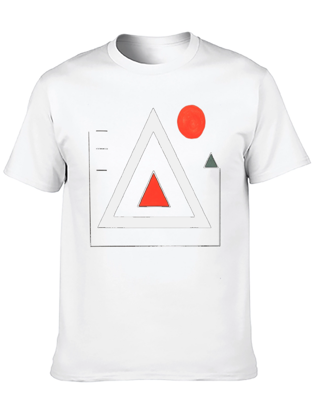 Abstract Geometric Art Black T-Shirt