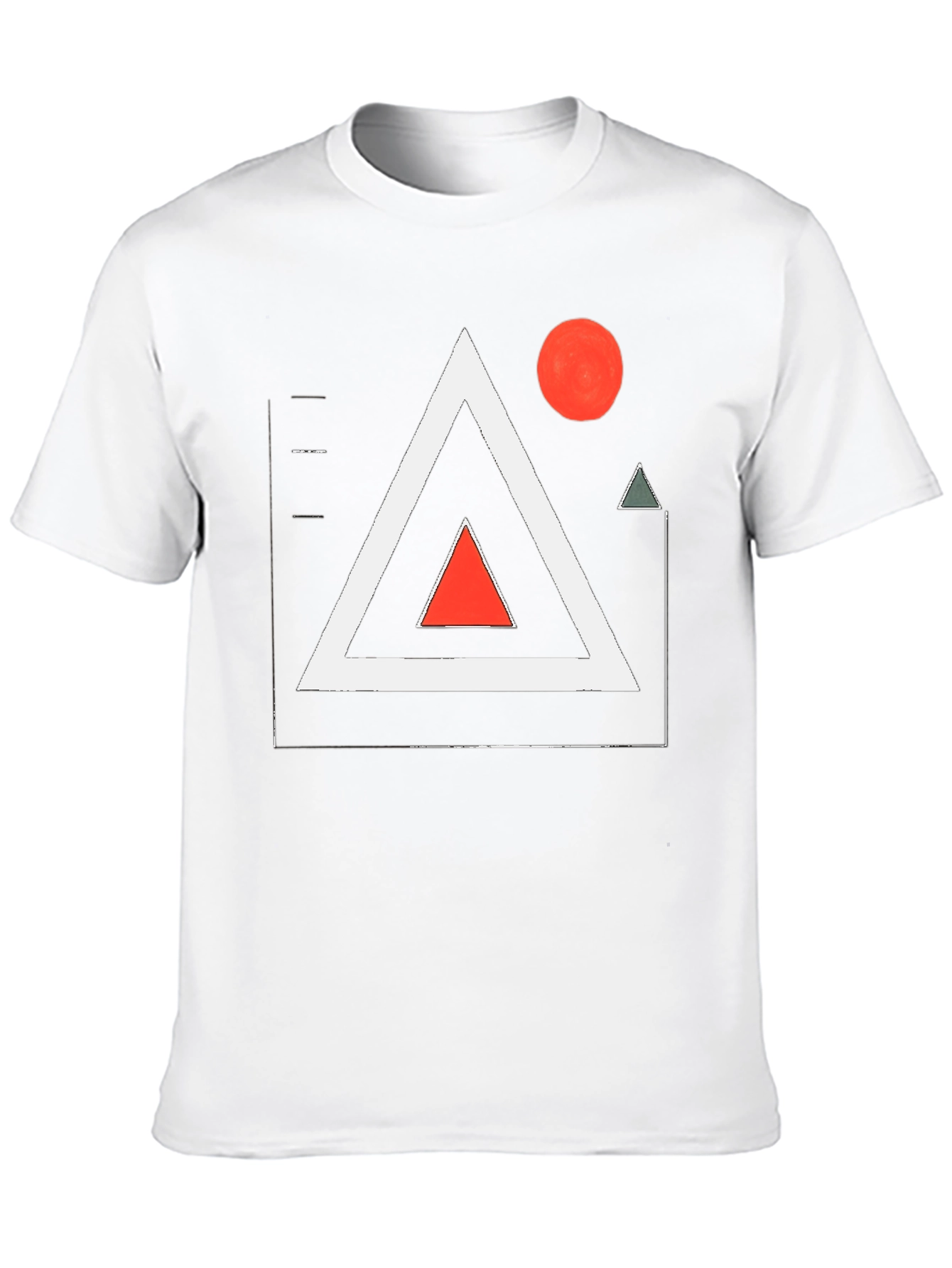 Abstract Geometric Art Black T-Shirt