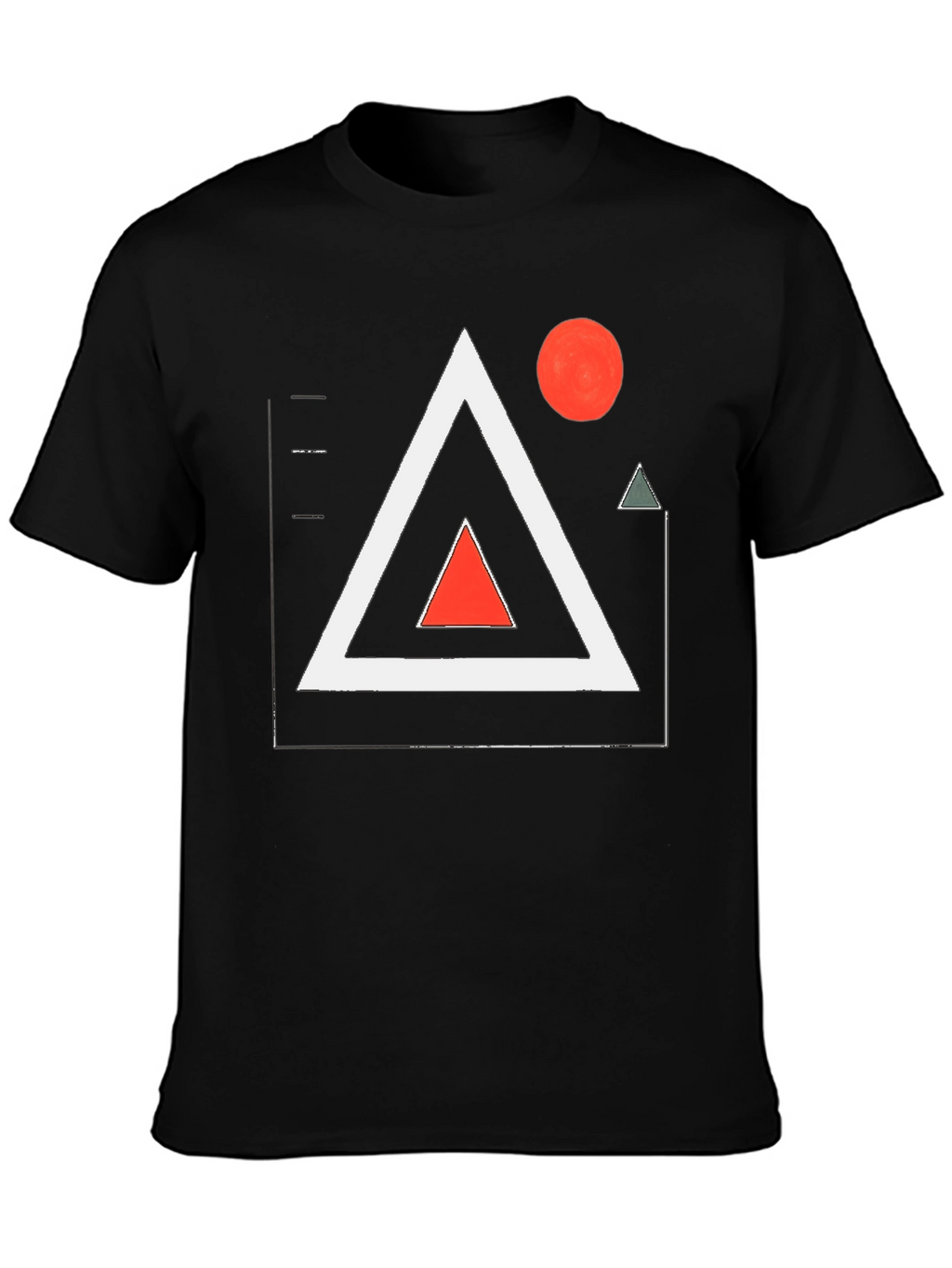 Abstract Geometric Art Black T-Shirt