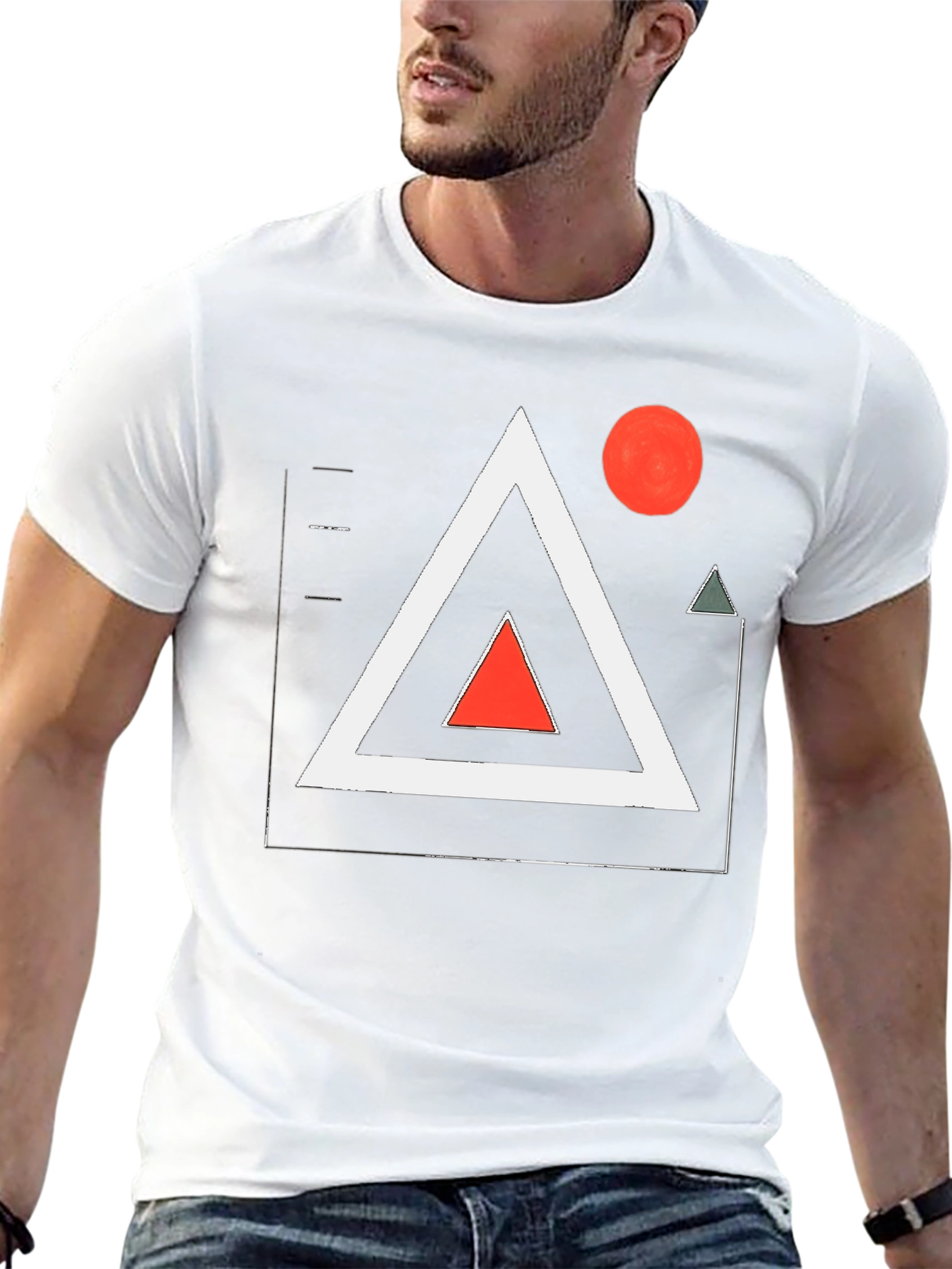 Abstract Geometric Art Black T-Shirt