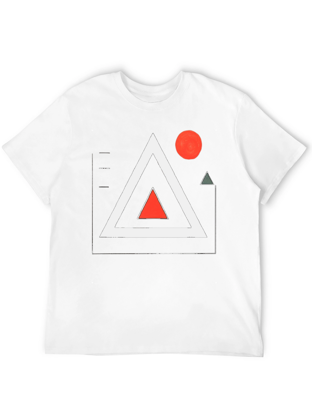 Abstract Geometric Art Black T-Shirt