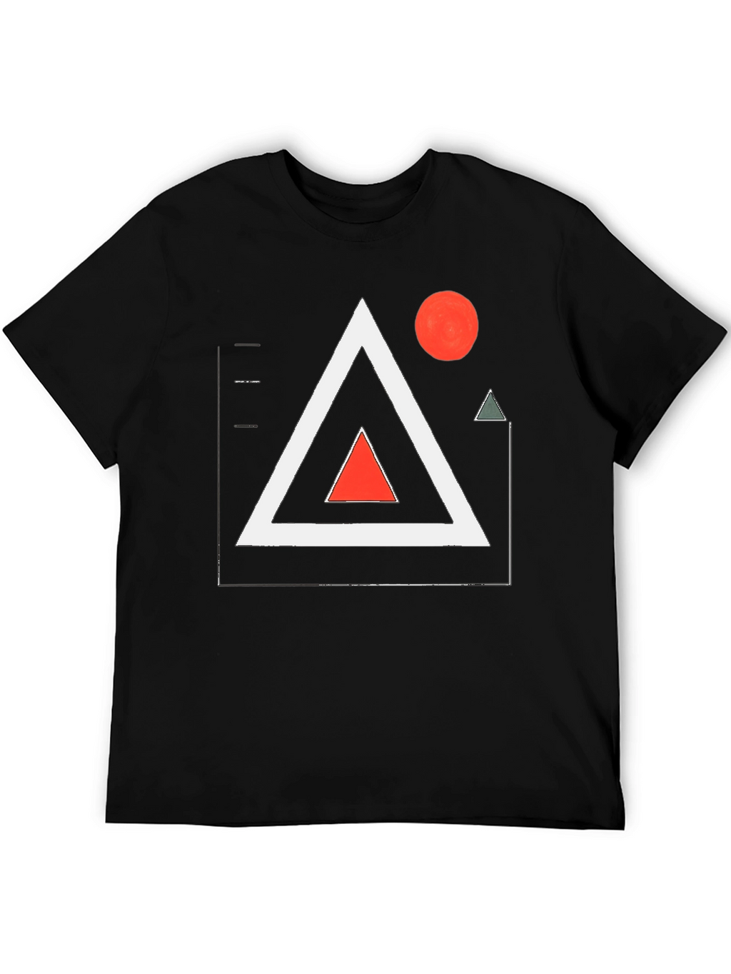 Abstract Geometric Art Black T-Shirt