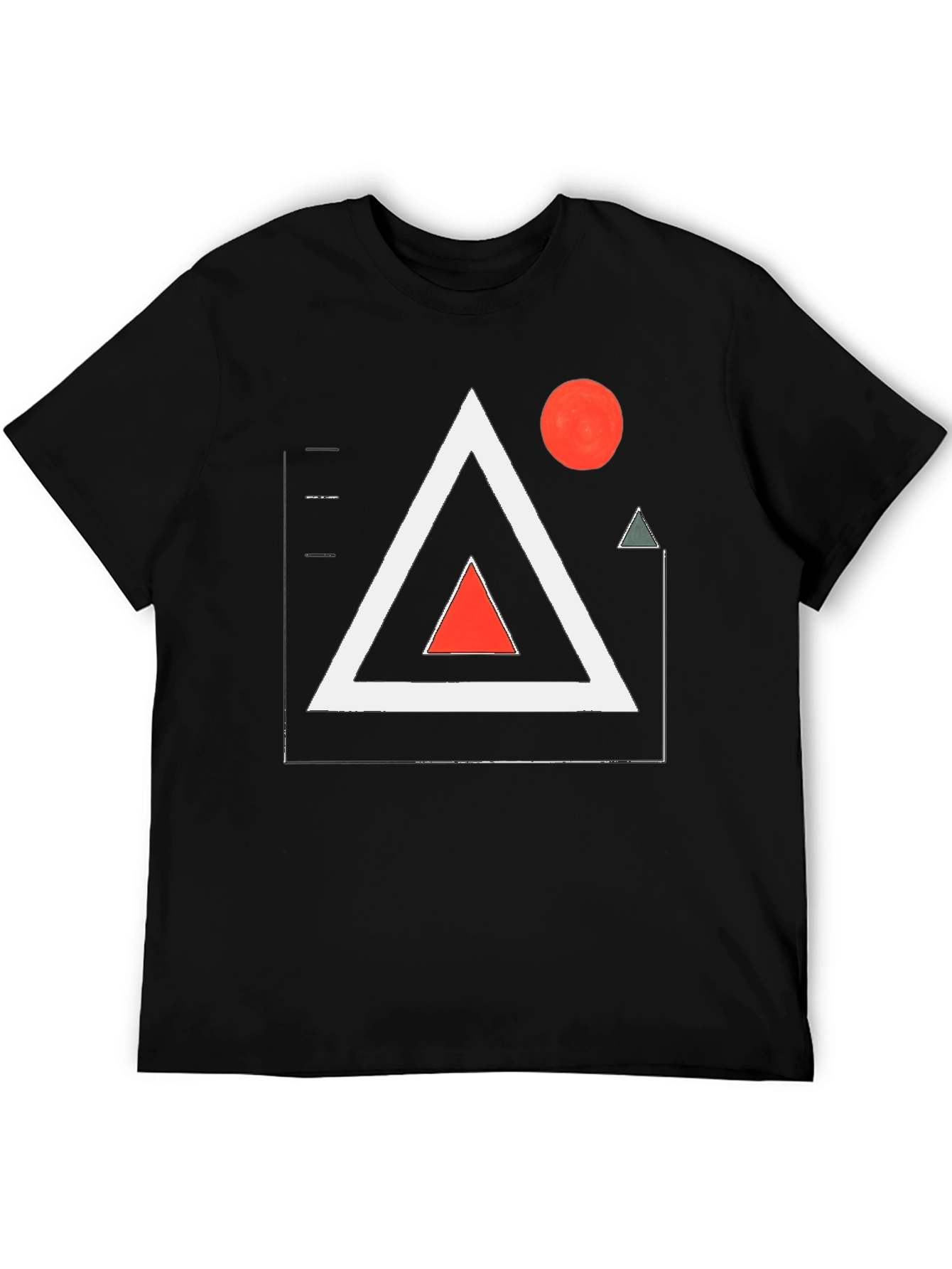 Abstract Geometric Art Black T-Shirt