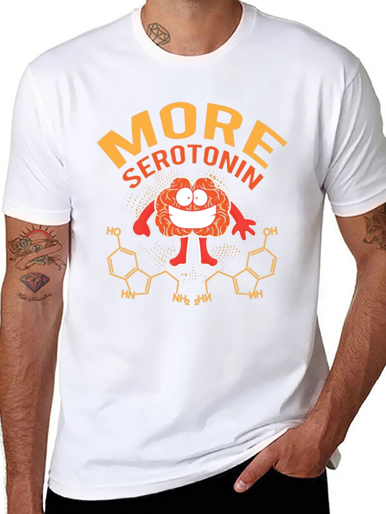 More Serotonin Black Graphic T-Shirt