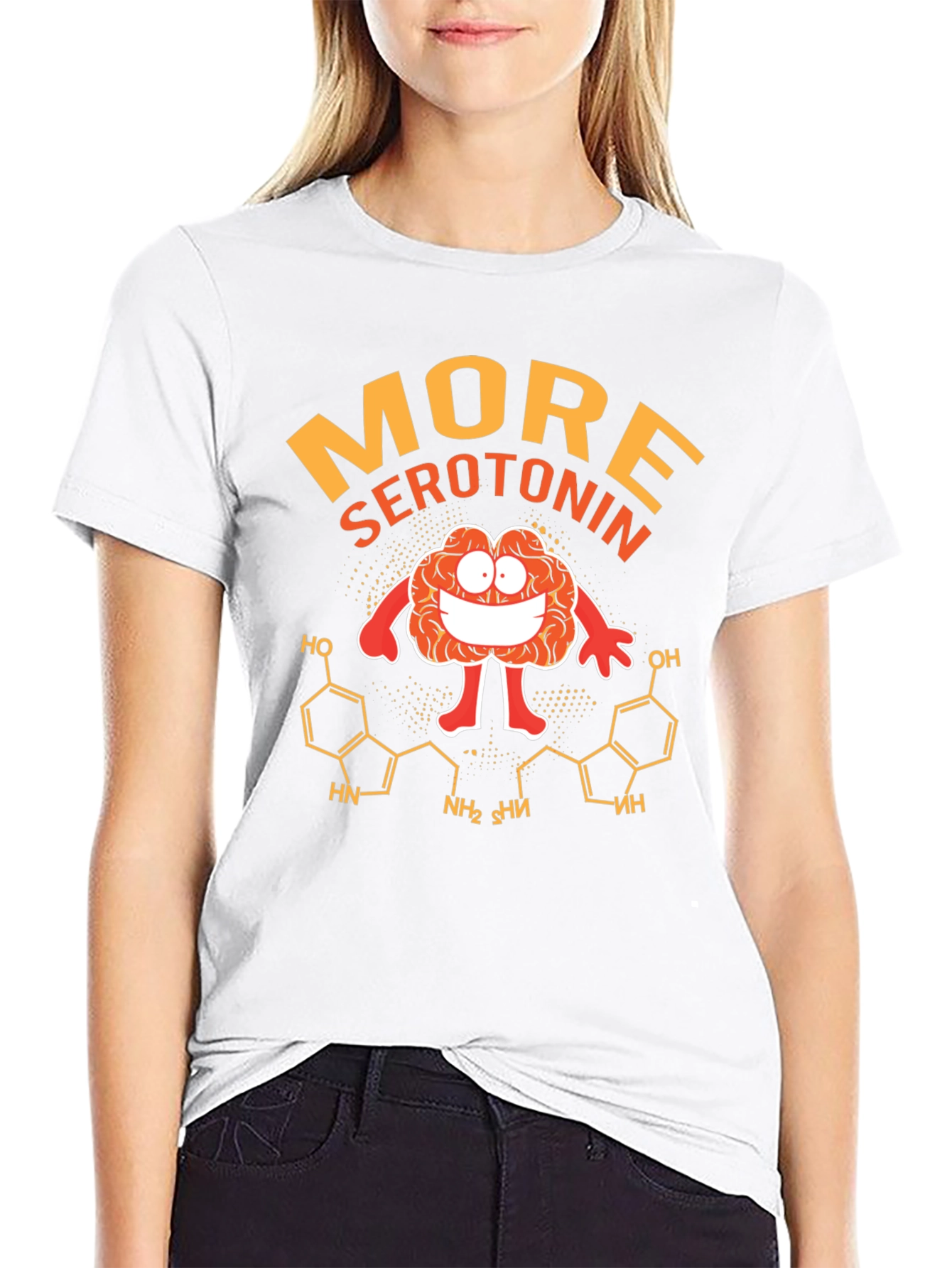 More Serotonin Black Graphic T-Shirt