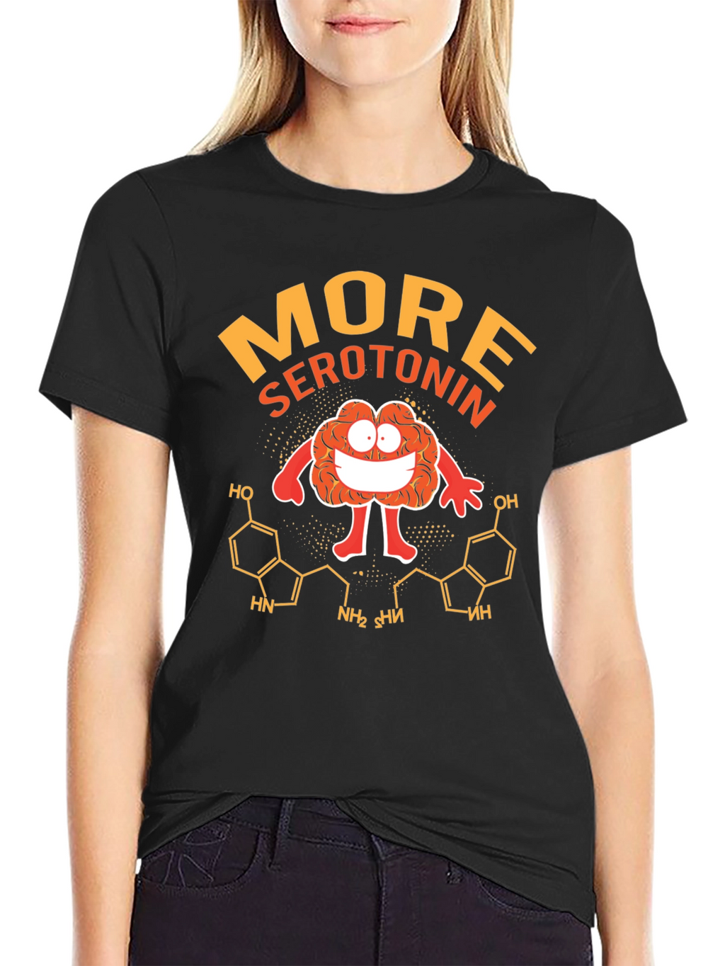 More Serotonin Black Graphic T-Shirt