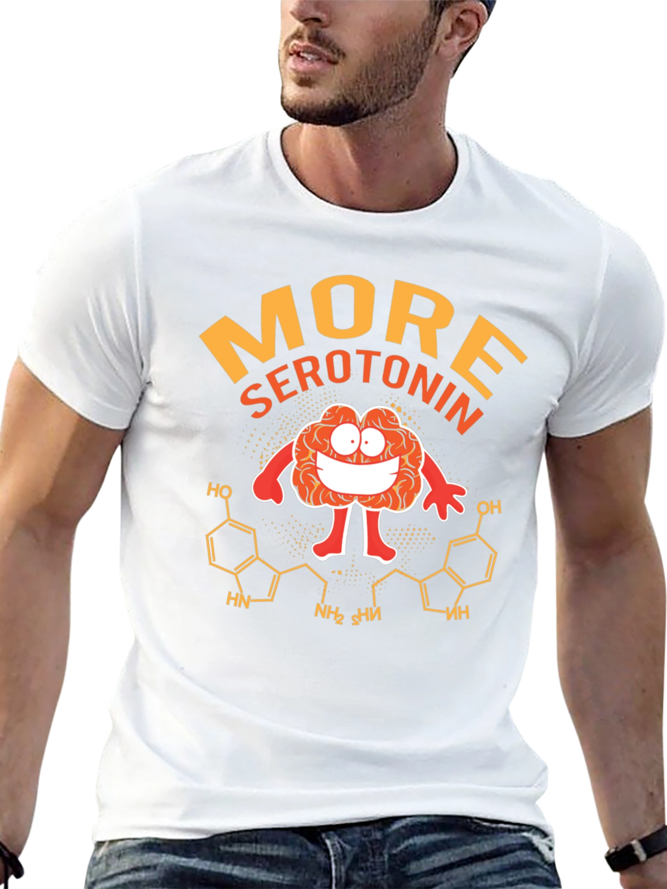 More Serotonin Black Graphic T-Shirt
