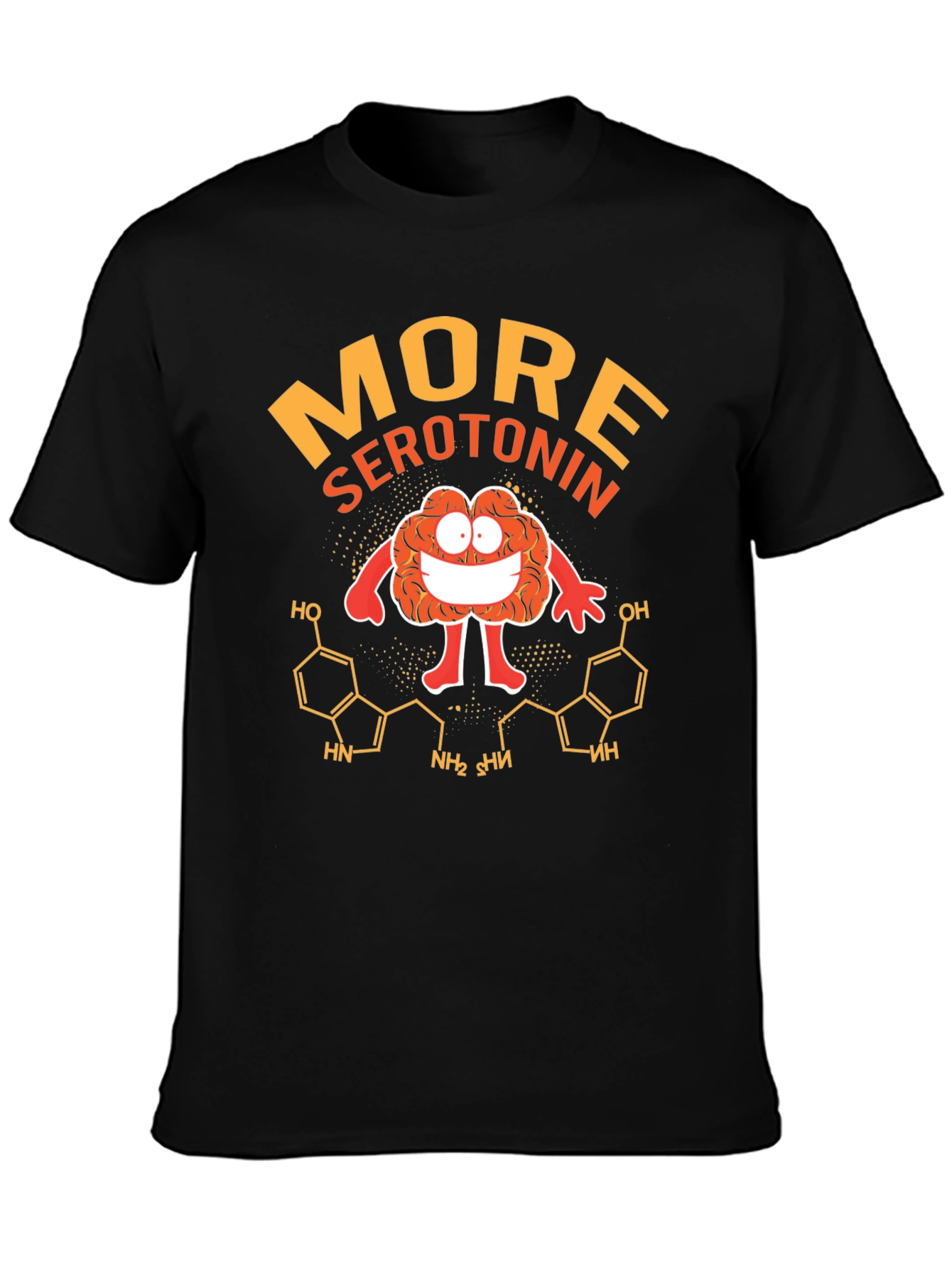 More Serotonin Black Graphic T-Shirt