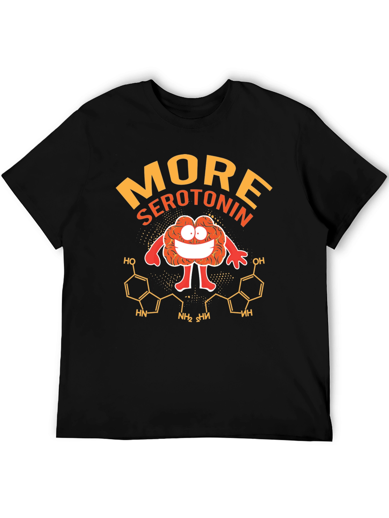 More Serotonin Black Graphic T-Shirt