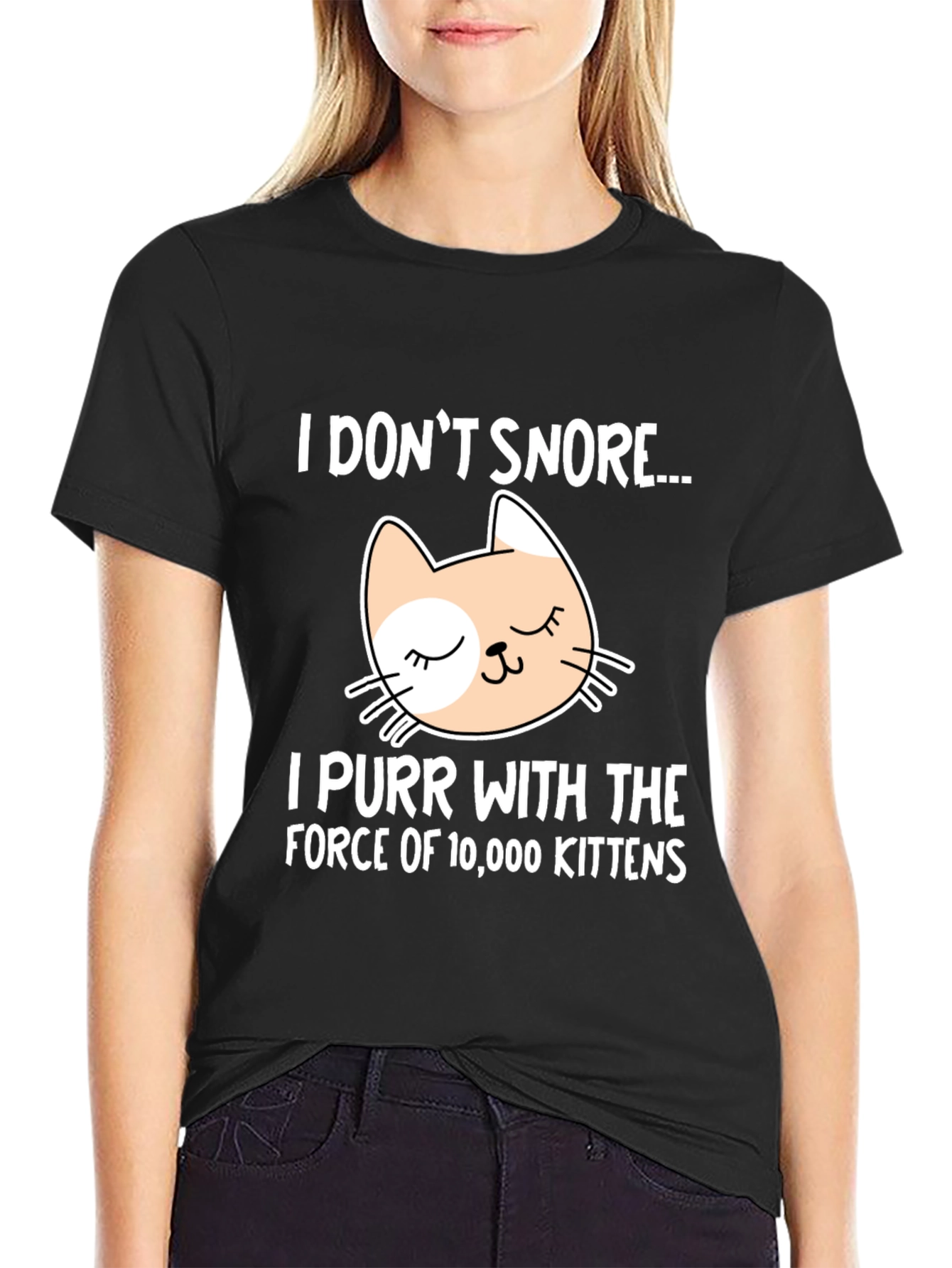 Funny Cat Purr T-Shirt - I Dont Snore I Purr