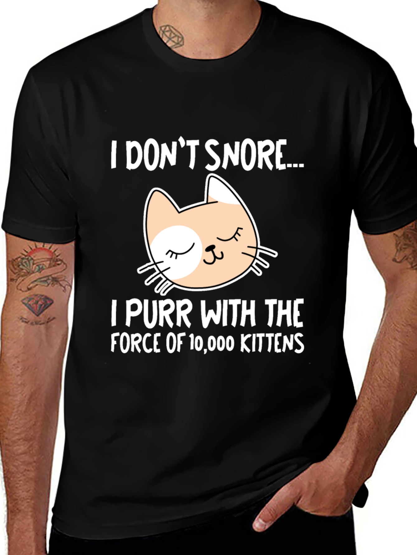 Funny Cat Purr T-Shirt - I Dont Snore I Purr