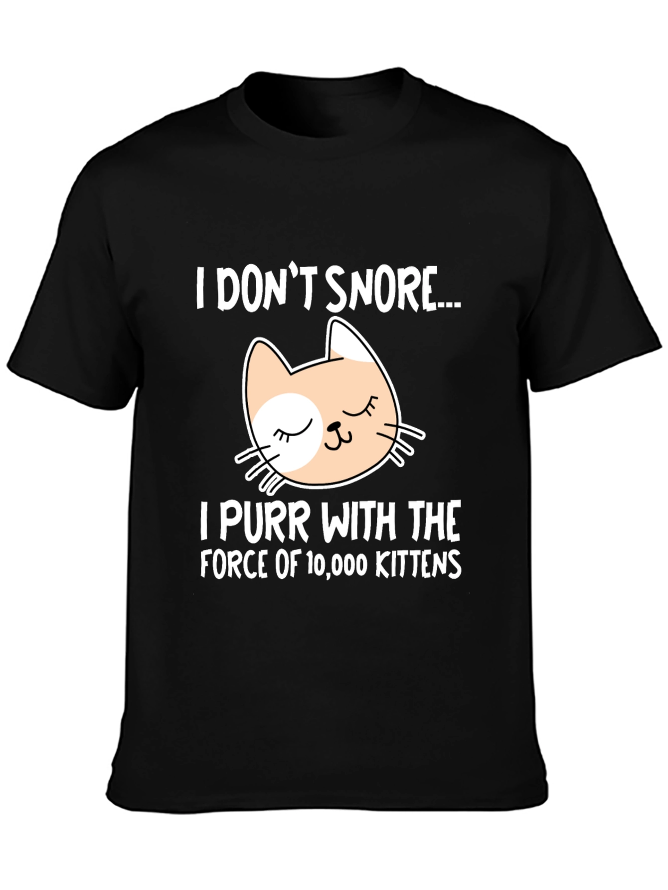 Funny Cat Purr T-Shirt - I Dont Snore I Purr