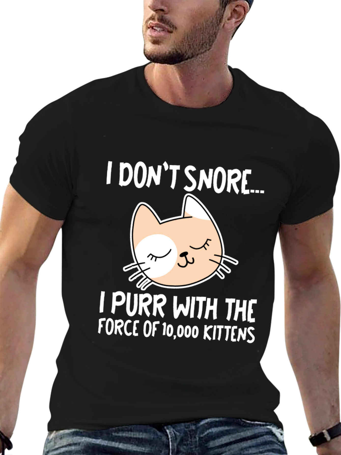 Funny Cat Purr T-Shirt - I Dont Snore I Purr