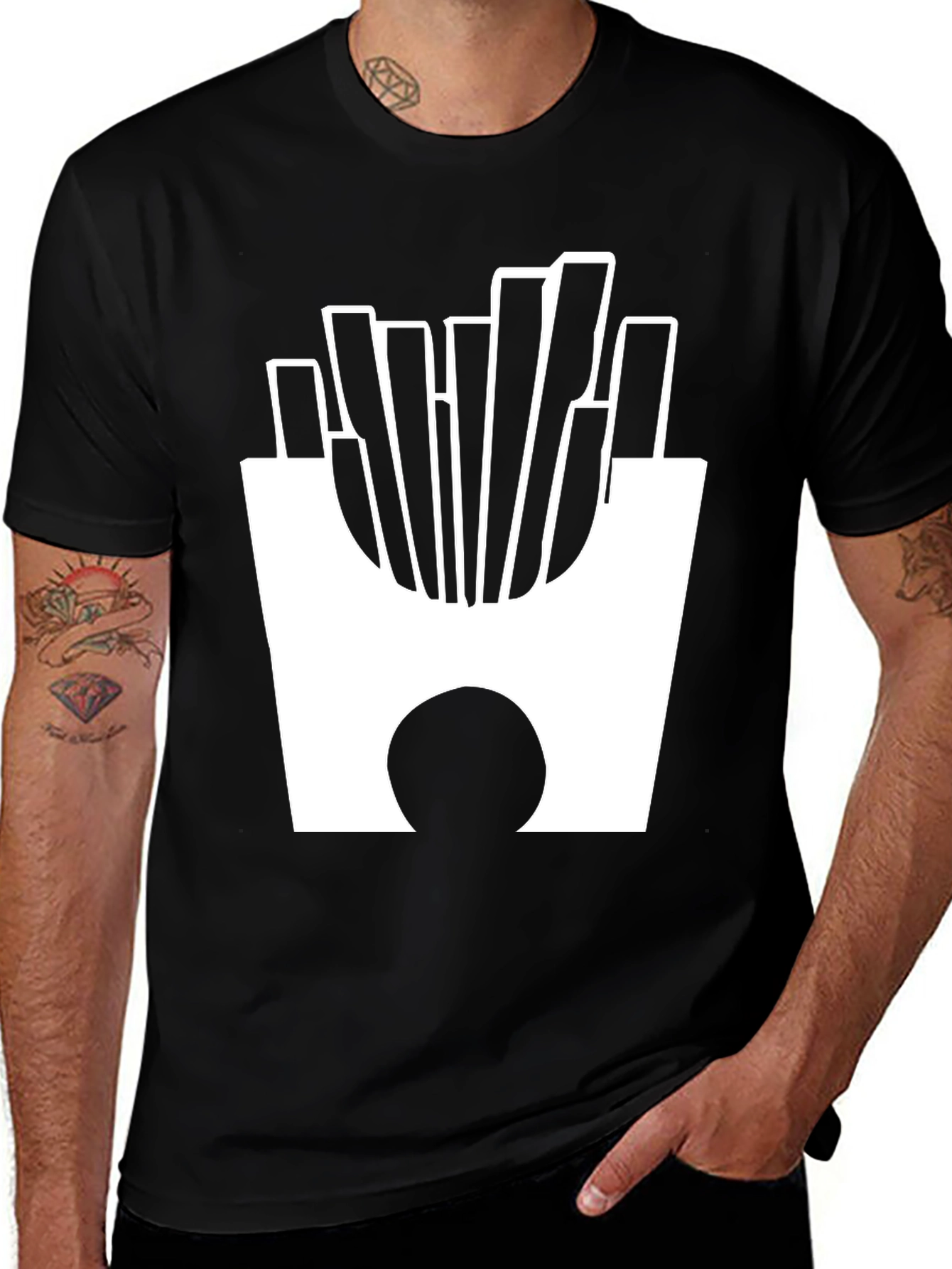 French Fries Graphic Tee - Casual Comfort