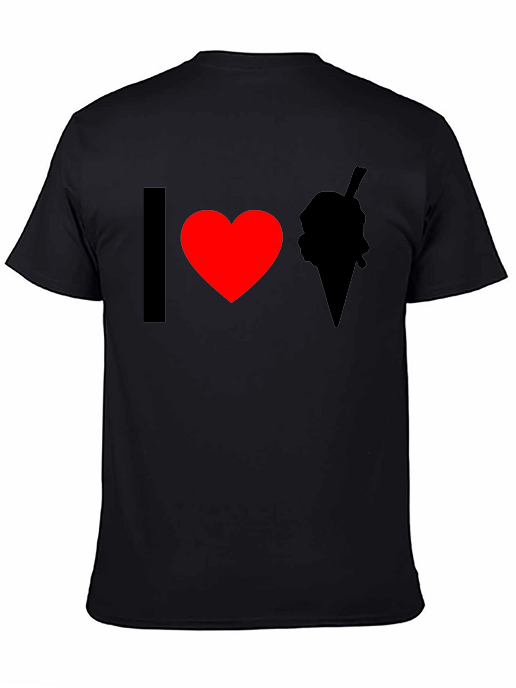 I Heart Ice Cream Black T-Shirt